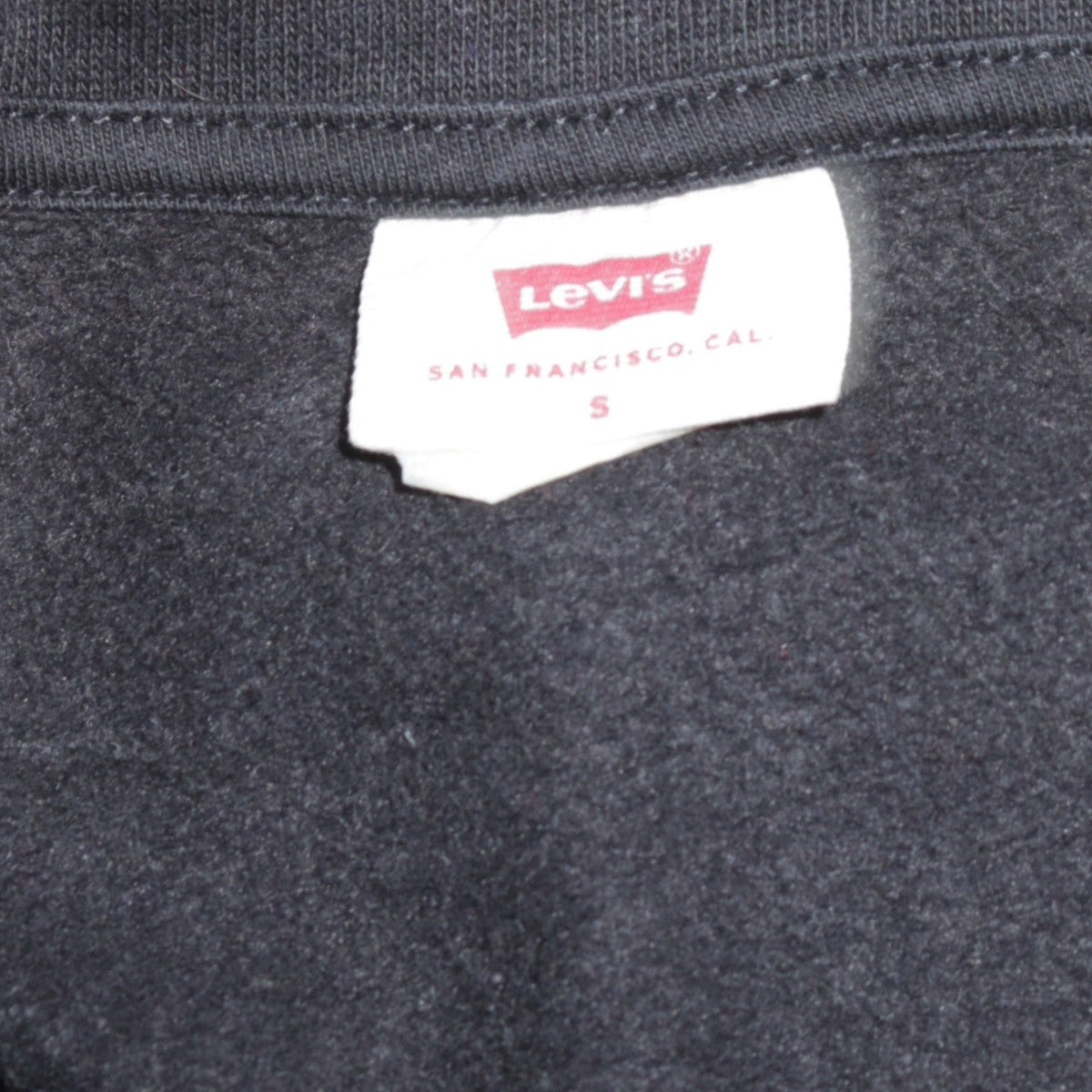 Mens UK Size S Levi's Black Full Zip Sweatshirt