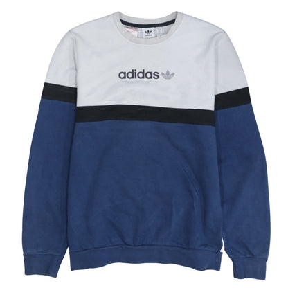 Boys UK Size 15-16 Years adidas Blue Pullover Sweatshirt