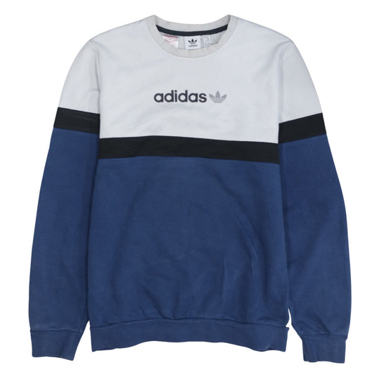 Boys UK Size 15-16 Years adidas Blue Pullover Sweatshirt