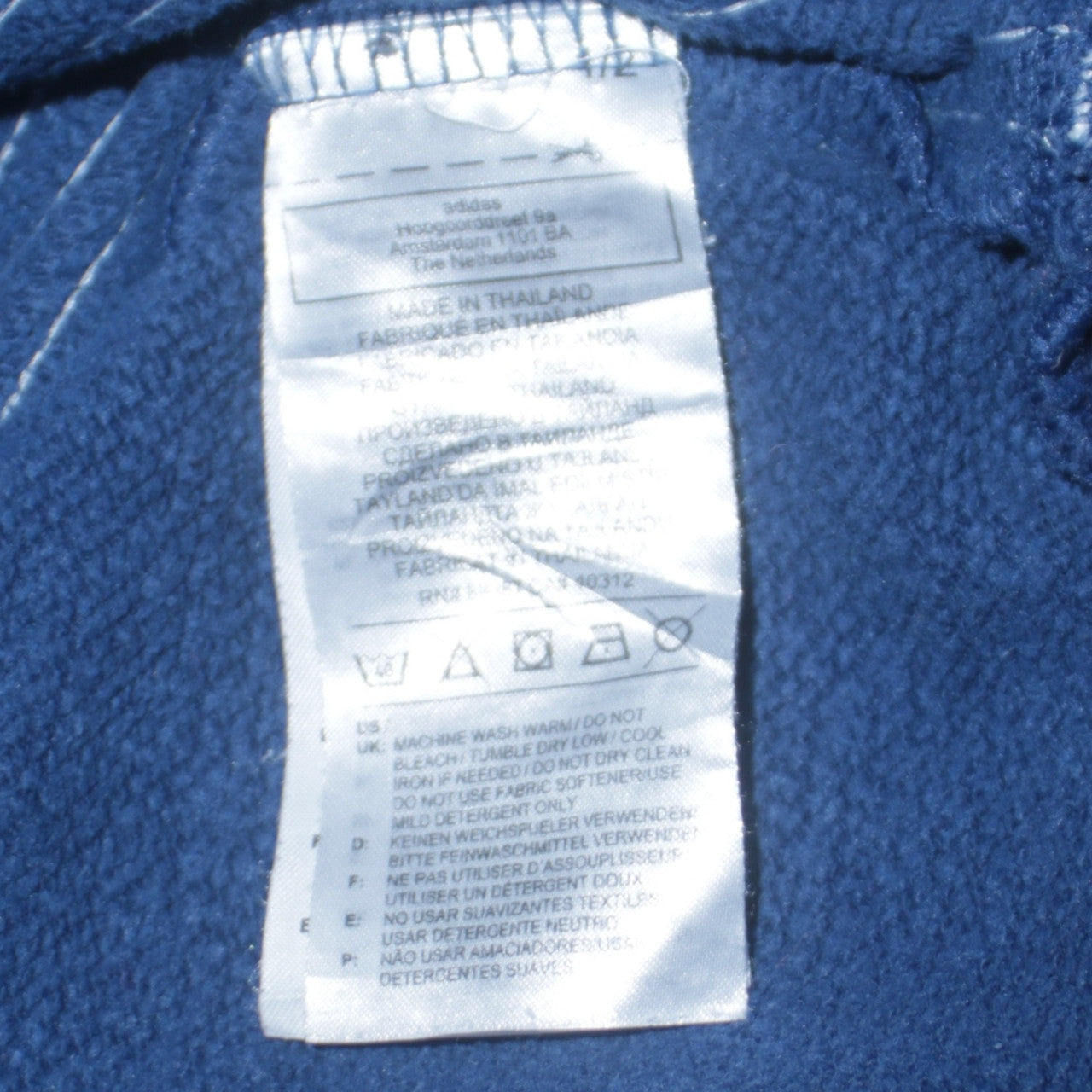 Boys UK Size 15-16 Years adidas Blue Pullover Sweatshirt