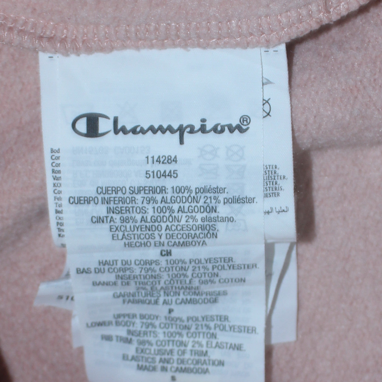 Womens UK Size S Champion Pink Pullover Sweatshirt