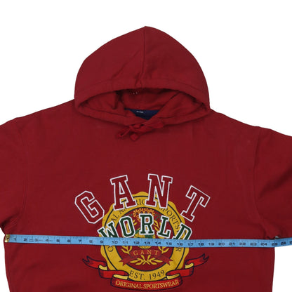 Mens UK Size XL GANT Red Pullover Hoodie