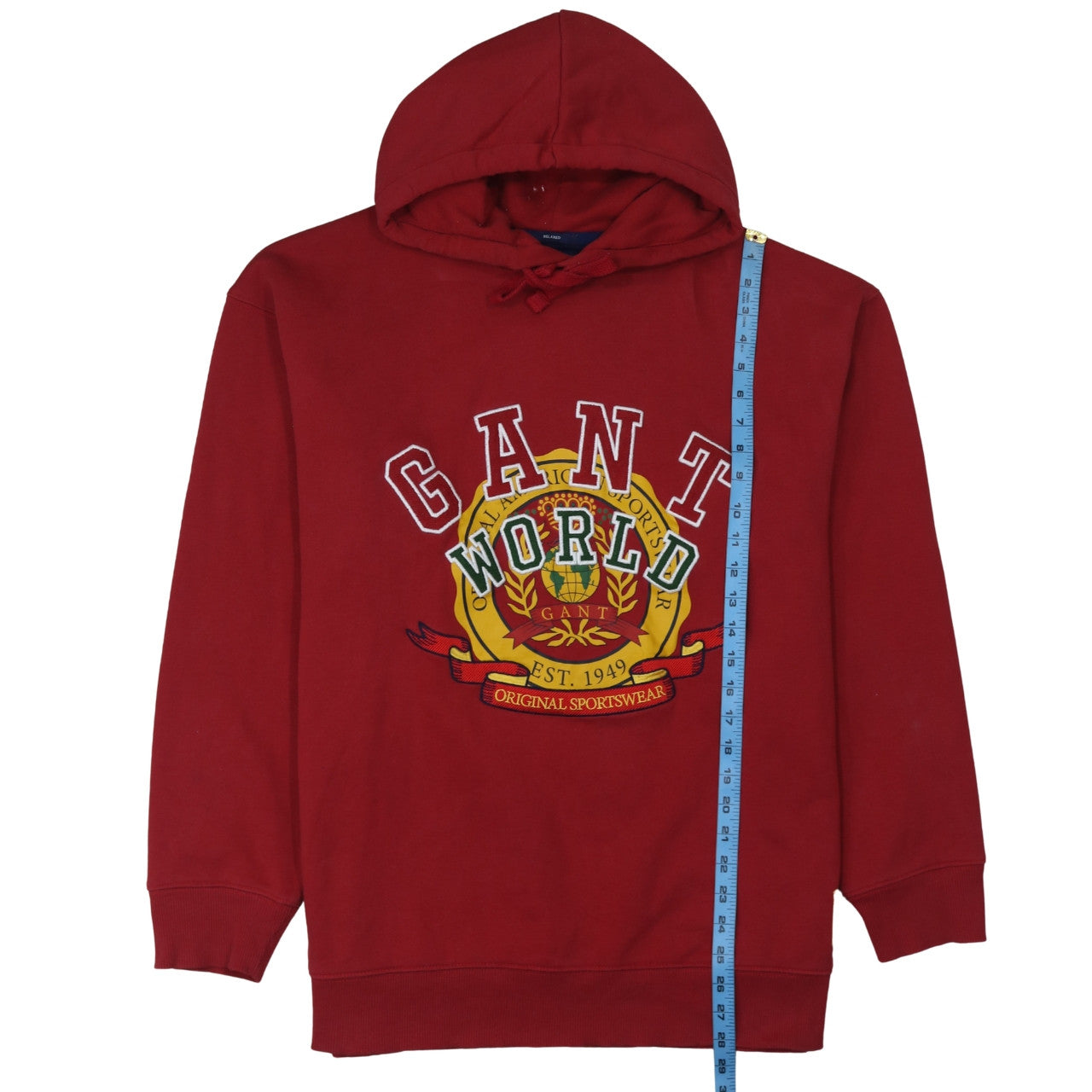 Mens UK Size XL GANT Red Pullover Hoodie