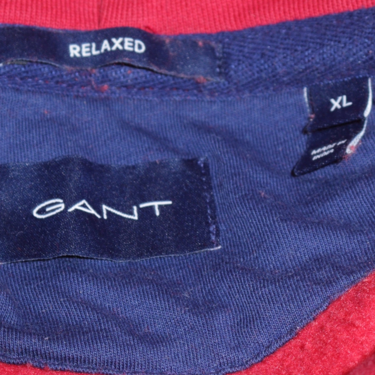 Mens UK Size XL GANT Red Pullover Hoodie