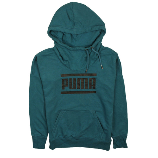 Womens UK Size 10 PUMA Green Pullover Hoodie