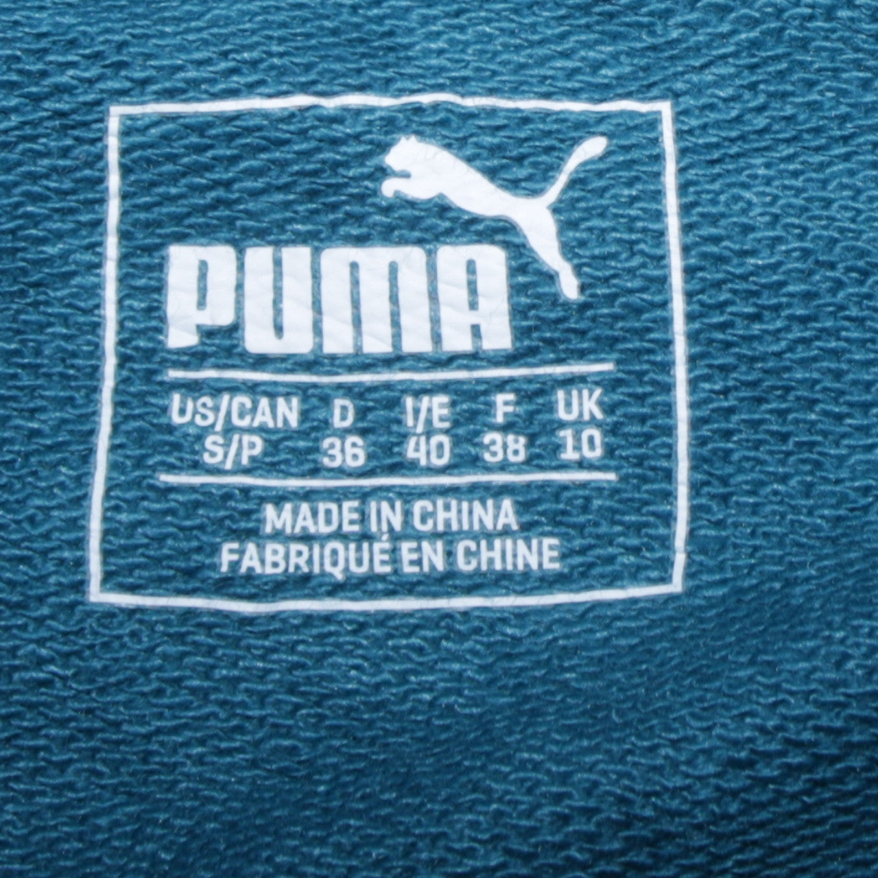 Womens UK Size 10 PUMA Green Pullover Hoodie