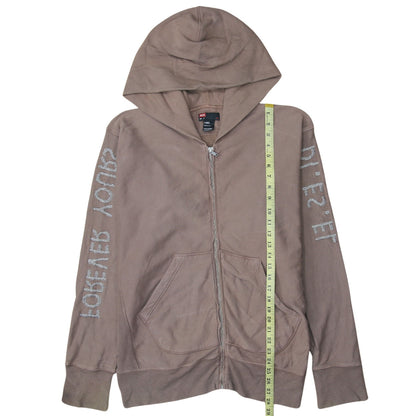Mens UK Size L Diesel Brown Full Zip Hoodie