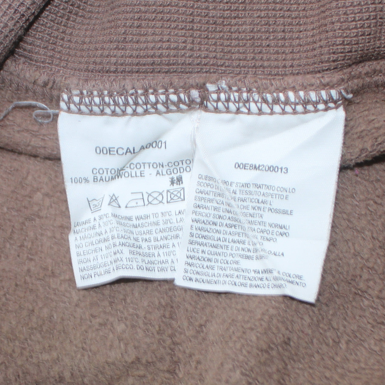 Mens UK Size L Diesel Brown Full Zip Hoodie