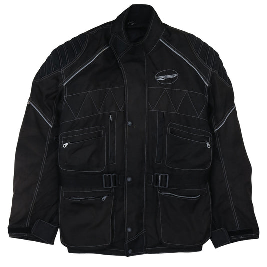 Mens UK Size 3XL Zee Black Motorcycle Jacket