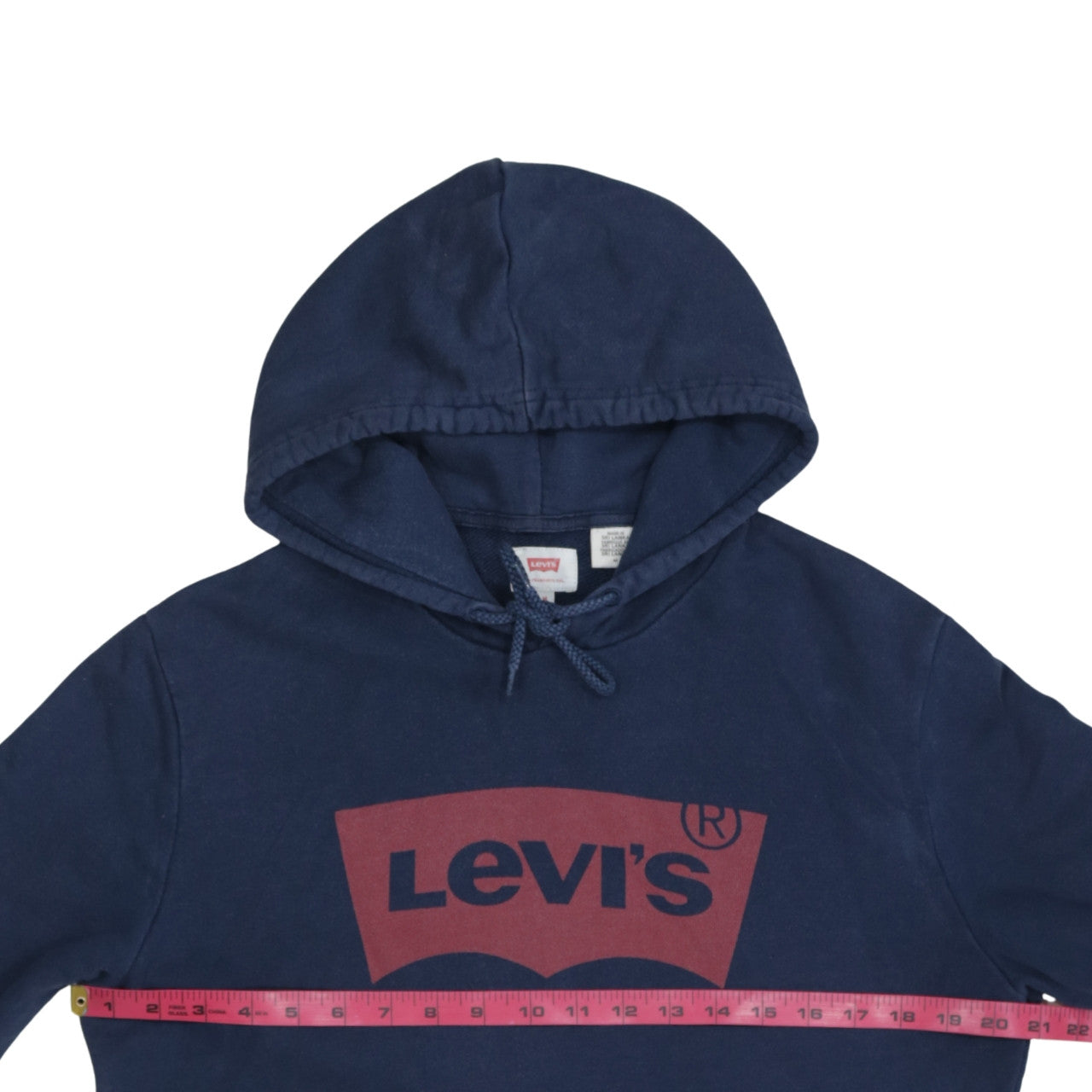 Mens UK Size M Levi's Blue Pullover Hoodie