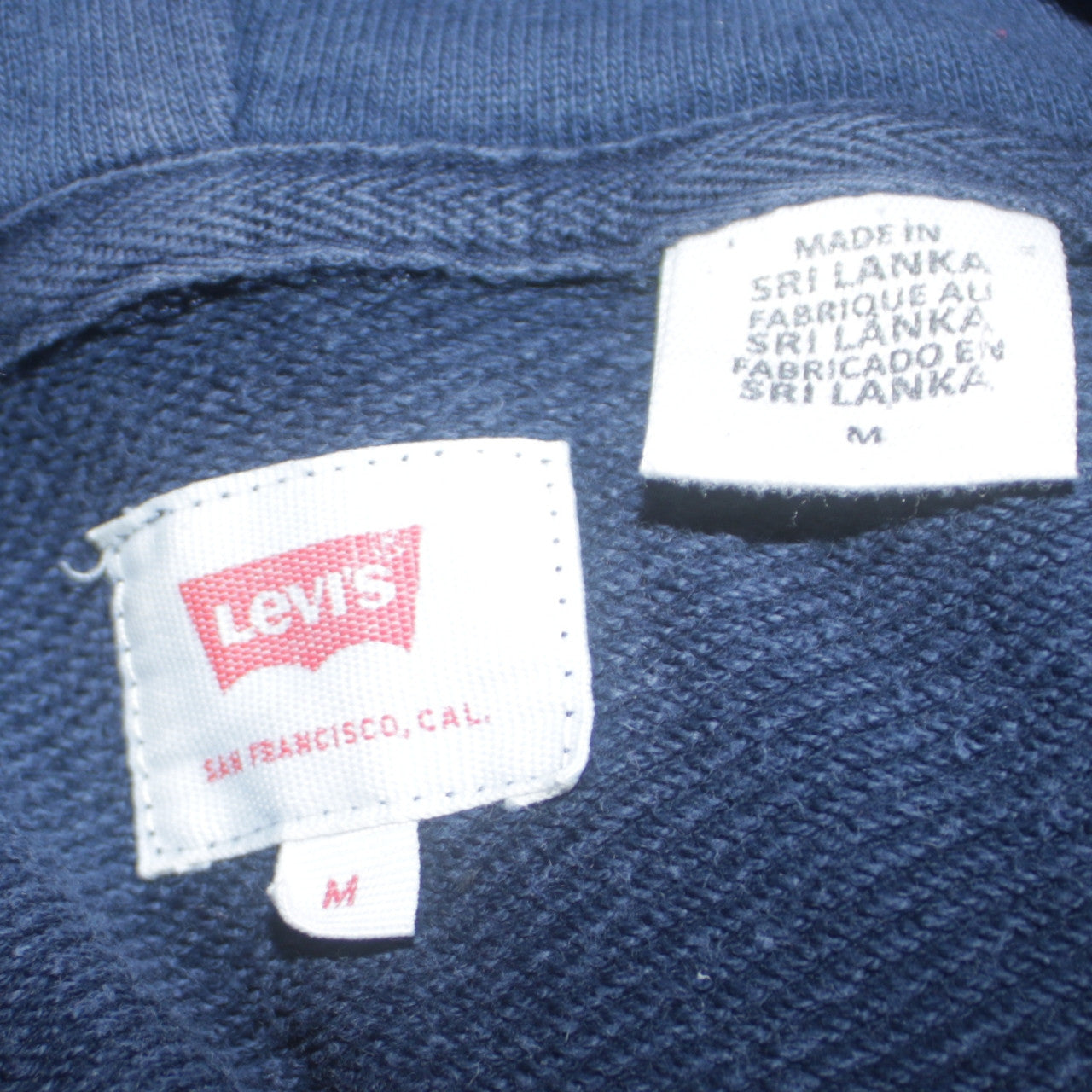 Mens UK Size M Levi's Blue Pullover Hoodie