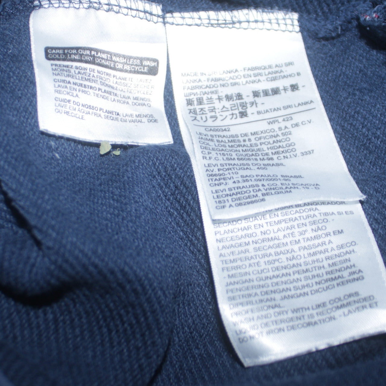 Mens UK Size M Levi's Blue Pullover Hoodie