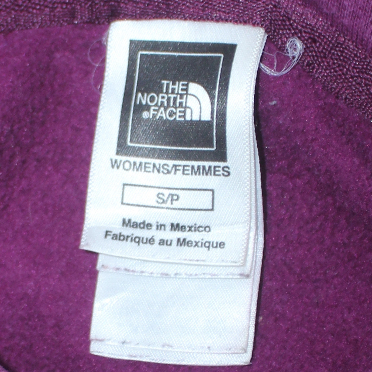 Womens UK Size S The North Face Purple Pullover Hoodie