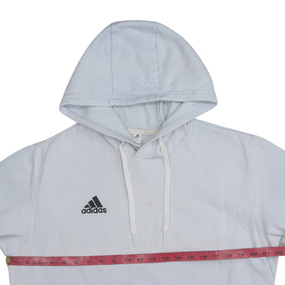 Mens UK Size L adidas White Pullover Hoodie