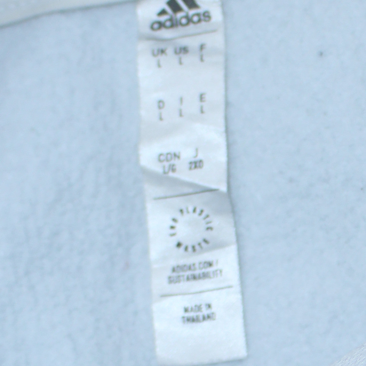 Mens UK Size L adidas White Pullover Hoodie