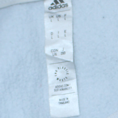 Mens UK Size L adidas White Pullover Hoodie