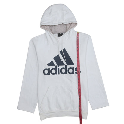 Womens UK Size M adidas White Pullover Hoodie