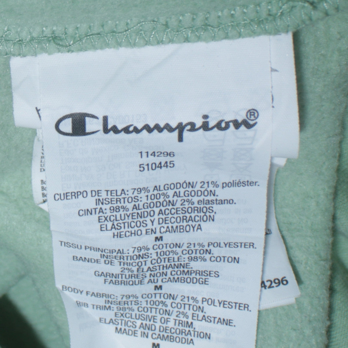 Womens UK Size M Champion Green Pullover Hoodie