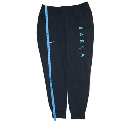 Nike Women’s Black Barça Jogger Sweatpants L Fleece Tapered Leg