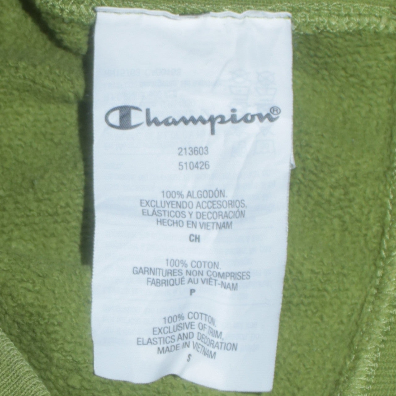 Mens UK Size S Champion Green Pullover Sweatshirt