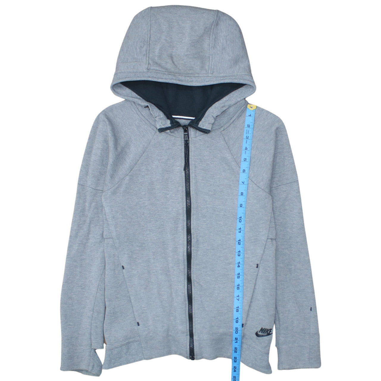 Mens UK Size S Nike Grey Full Zip Hoodie