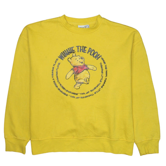 Womens UK Size 10/12 Disney Yellow Pullover Sweatshirt