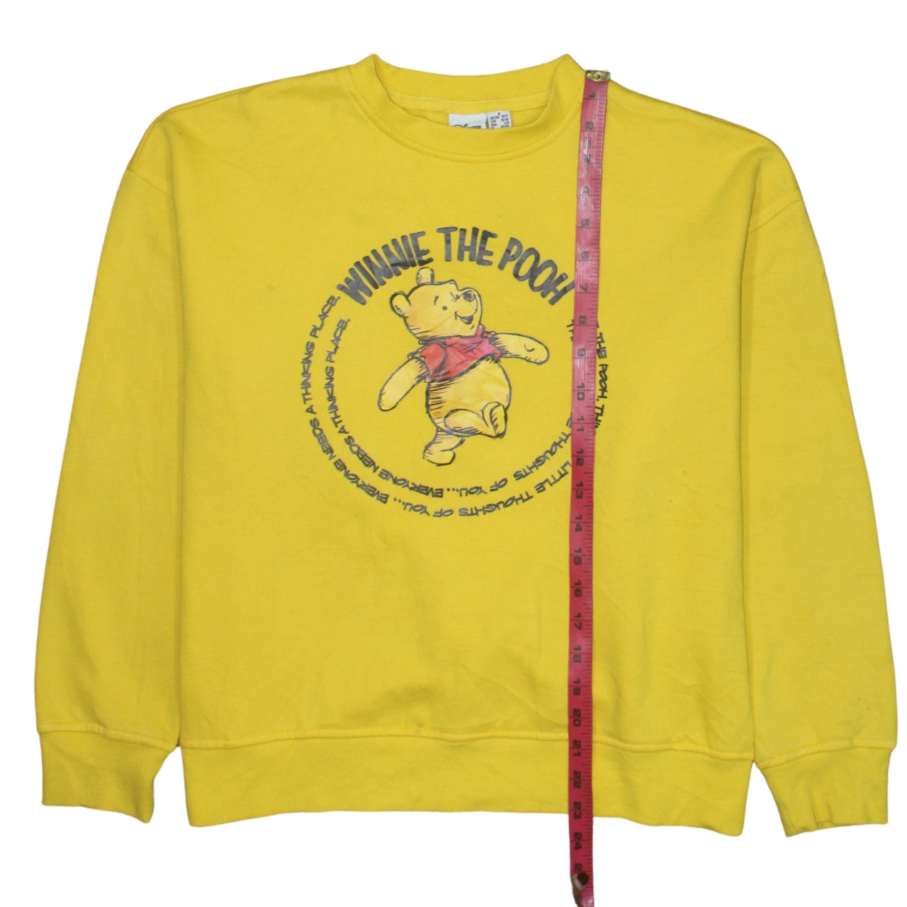 Womens UK Size 10/12 Disney Yellow Pullover Sweatshirt