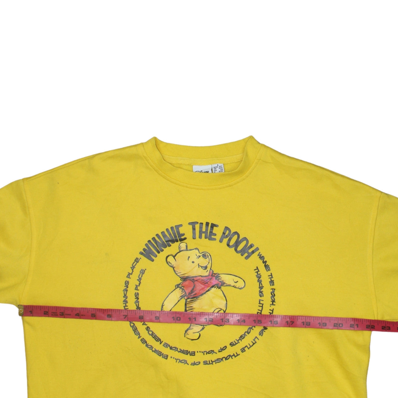 Womens UK Size 10/12 Disney Yellow Pullover Sweatshirt