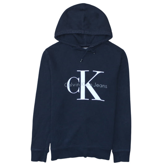 Mens UK Size S Calvin Klein Jeans Blue Pullover Hoodie