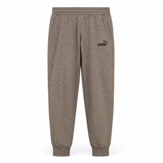 Front view of Puma Men Grey Jogger Sweatpants Medium Elastic Waist Drawstring