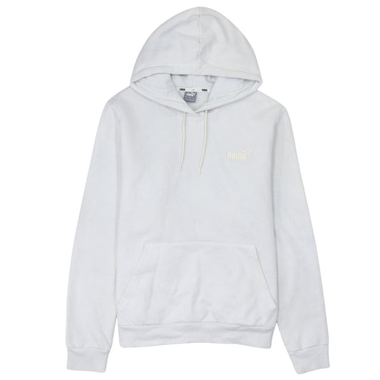 Womens UK Size L PUMA White Pullover Hoodie