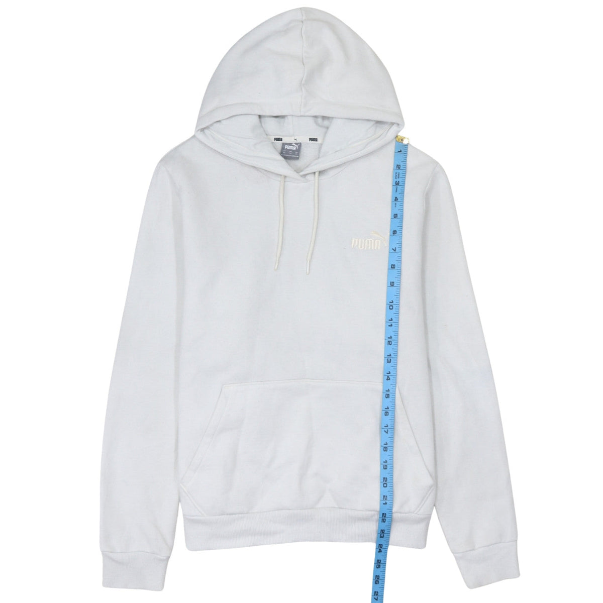 Womens UK Size L PUMA White Pullover Hoodie