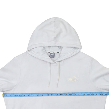Womens UK Size L PUMA White Pullover Hoodie