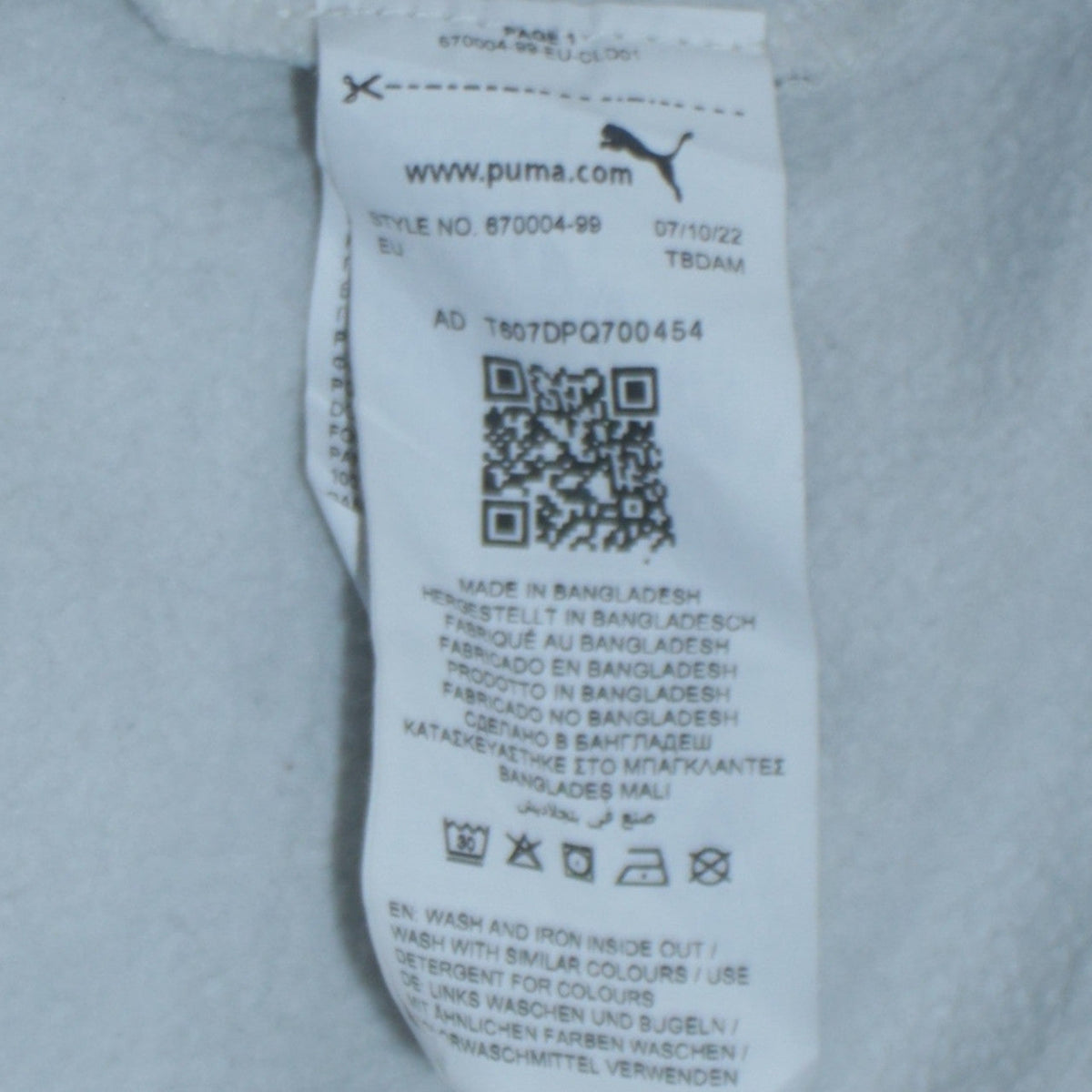 Womens UK Size L PUMA White Pullover Hoodie