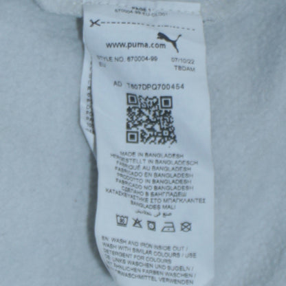 Womens UK Size L PUMA White Pullover Hoodie