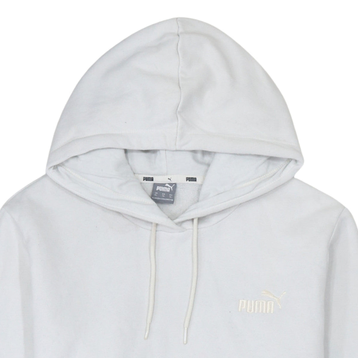 Womens UK Size L PUMA White Pullover Hoodie