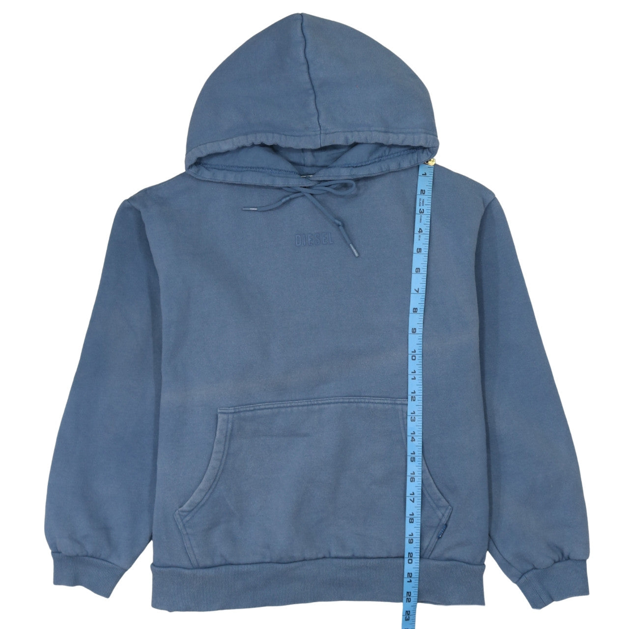 Mens UK Size S Diesel Blue Pullover Hoodie
