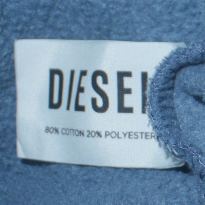 Mens UK Size S Diesel Blue Pullover Hoodie