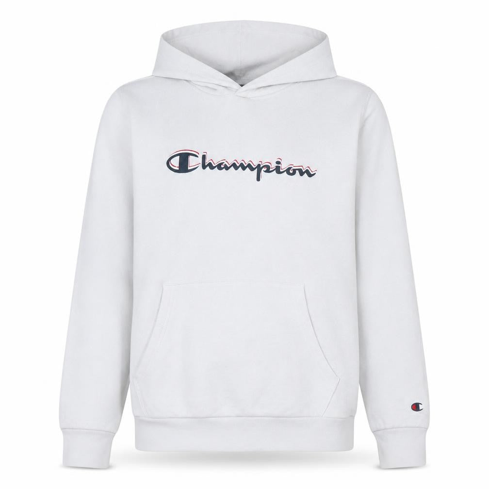 Champion Boys White Pullover Hoodie 15-16 Years Regular Fit Fleece