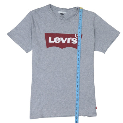 Levi's Men's Grey Logo Graphic Crew Neck Short Sleeve T-Shirt Size S