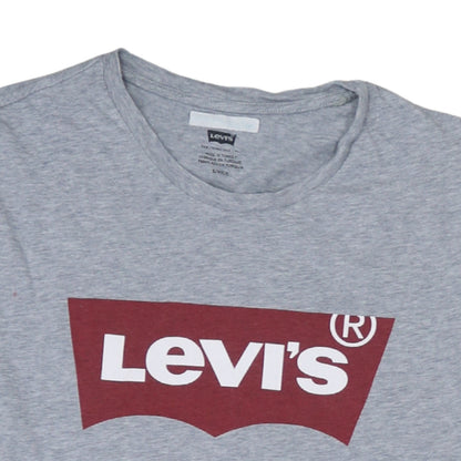 Levi's Men's Grey Logo Graphic Crew Neck Short Sleeve T-Shirt Size S