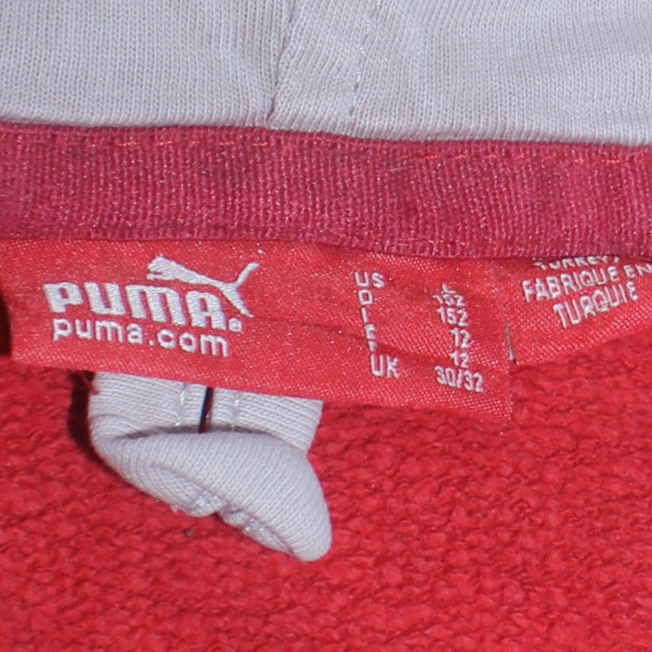 Teens UK Size 12 PUMA Red Pullover Hoodie