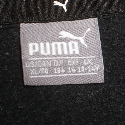 Puma Boys Black XL Pullover Hoodie with Logo Print