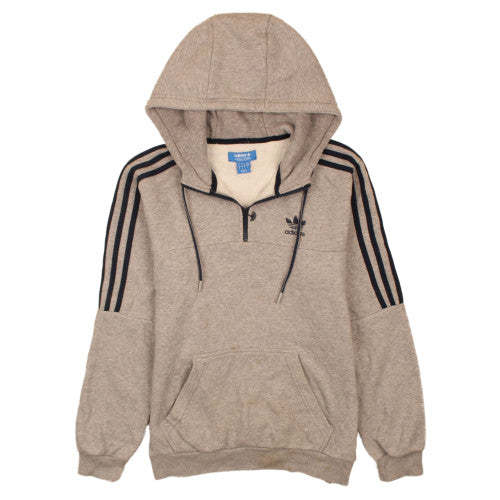 Mens UK Size S adidas Beige 1/2 Zip Hoodie