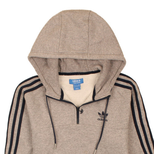 Mens UK Size S adidas Beige 1/2 Zip Hoodie