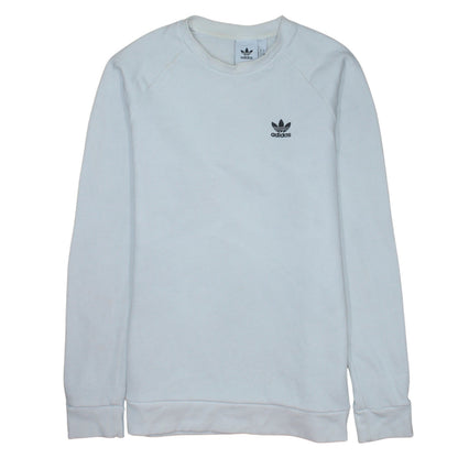 Mens UK Size S adidas White Pullover Sweatshirt