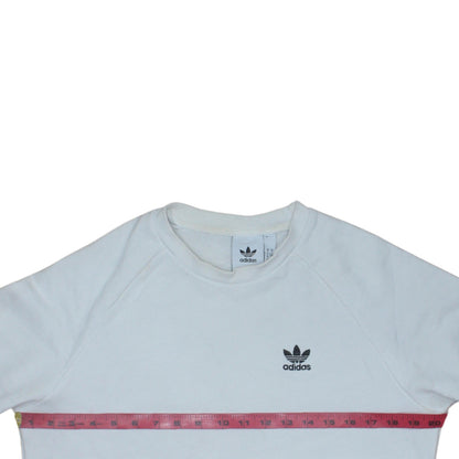 Mens UK Size S adidas White Pullover Sweatshirt