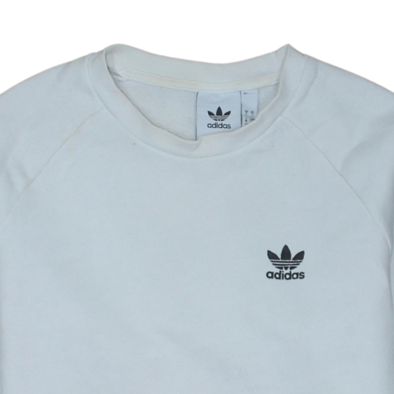 Mens UK Size S adidas White Pullover Sweatshirt