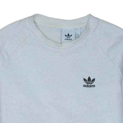 Mens UK Size S adidas White Pullover Sweatshirt