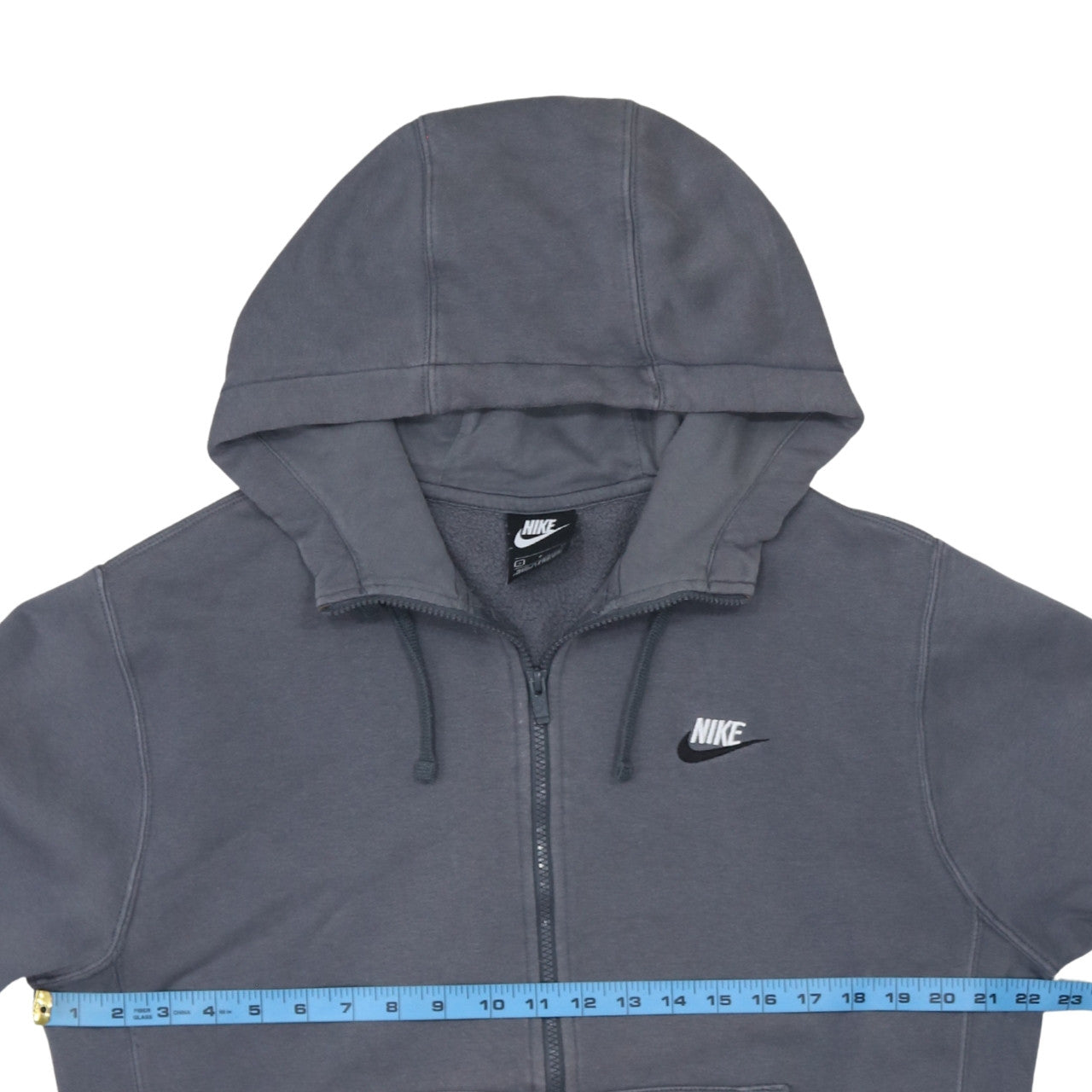 Mens UK Size S Nike Grey Full Zip Hoodie